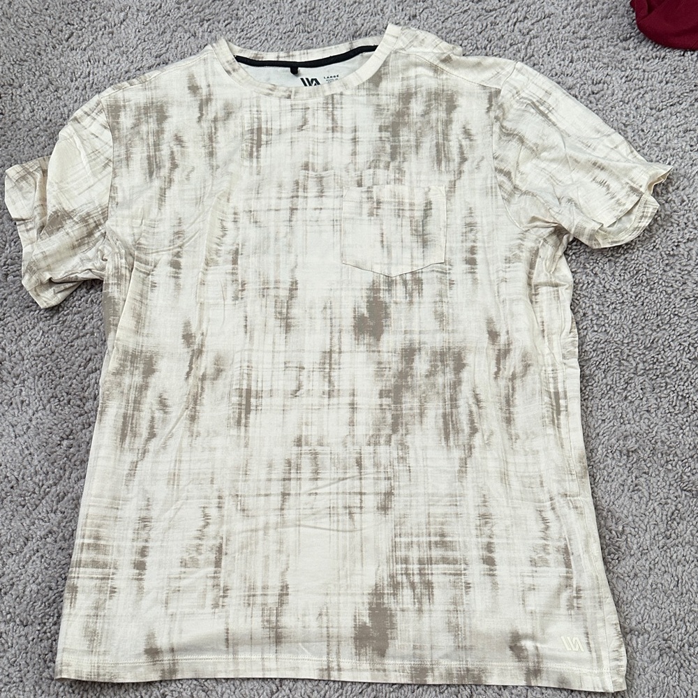 Men's VRST Beige Patterned Shirt